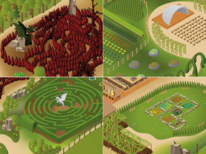 labirintia - ilustracje do mapy