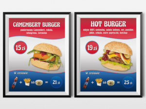 projekty z burgerami na menu boardy