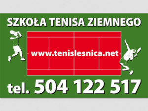 Szkoła tenisa - baner reklamowy